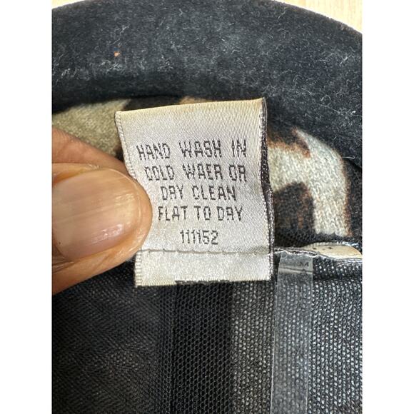 Alberto Makali Animal Print Asymmetric Open Front Jacket Cardigan Small - Picture 7 of 7